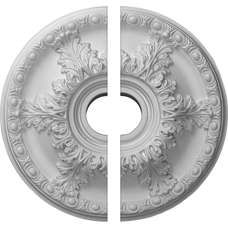 Ekena Millwork Granada Ceiling Medallion, Two Piece (Fits Canopies up to 7 1/8"), 19"OD x 3 1/2"ID x 1 1/2"P CM19GA2-03500